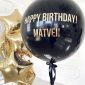 Personalised XL Black & Gold Balloon & Balloon Bouquet (Available In All Colours)