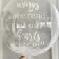 Personalised Bubble With White Feathers