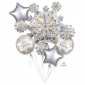 Shining Snow Foil Balloon Bouquets – Christmas balloon