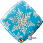 Snowflake Sparkles Blue Diamond Holographic Foil Balloon – Christmas balloon