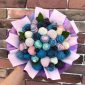 Pink,Blue & White Chocolate Coated Strawberries - Christmas Gift Hamper