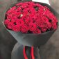 Infinity 50 x 60cm Red Naomi Roses In Black Wrapping