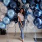Blue and Silver Theme Personalised Birthday Balloons