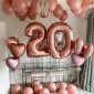 Rose Gold Birthday Balloons Numbers