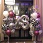 Silver Birthday Balloon Bouquets with Numbers