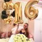 Birthday Balloon Bouquet with Flowers