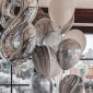 Silver and White Happy Birthday Balloons
