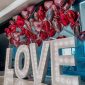 LOVE LED Light Letters & Red & Pink 18" Foil Hearts