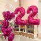 Pink Heart Birthday Balloon Bouquet