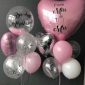 See-off Spouse Pink Heart Balloons