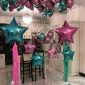Green & Pink Star Birthday Balloons