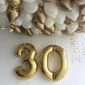 Celebrate 30 Golden & White Birthday Balloons