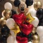 Mickey Mouse Red Heart Golden Star Birthday Balloons