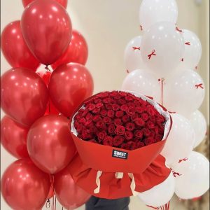 Red-White-helium-balloons